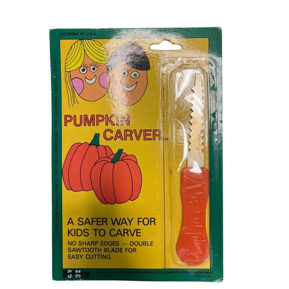 Vtg. HALLOWEEN Pumpkin Cutters Set of 2 Green/Orange NIP! - Picture 1 of 11